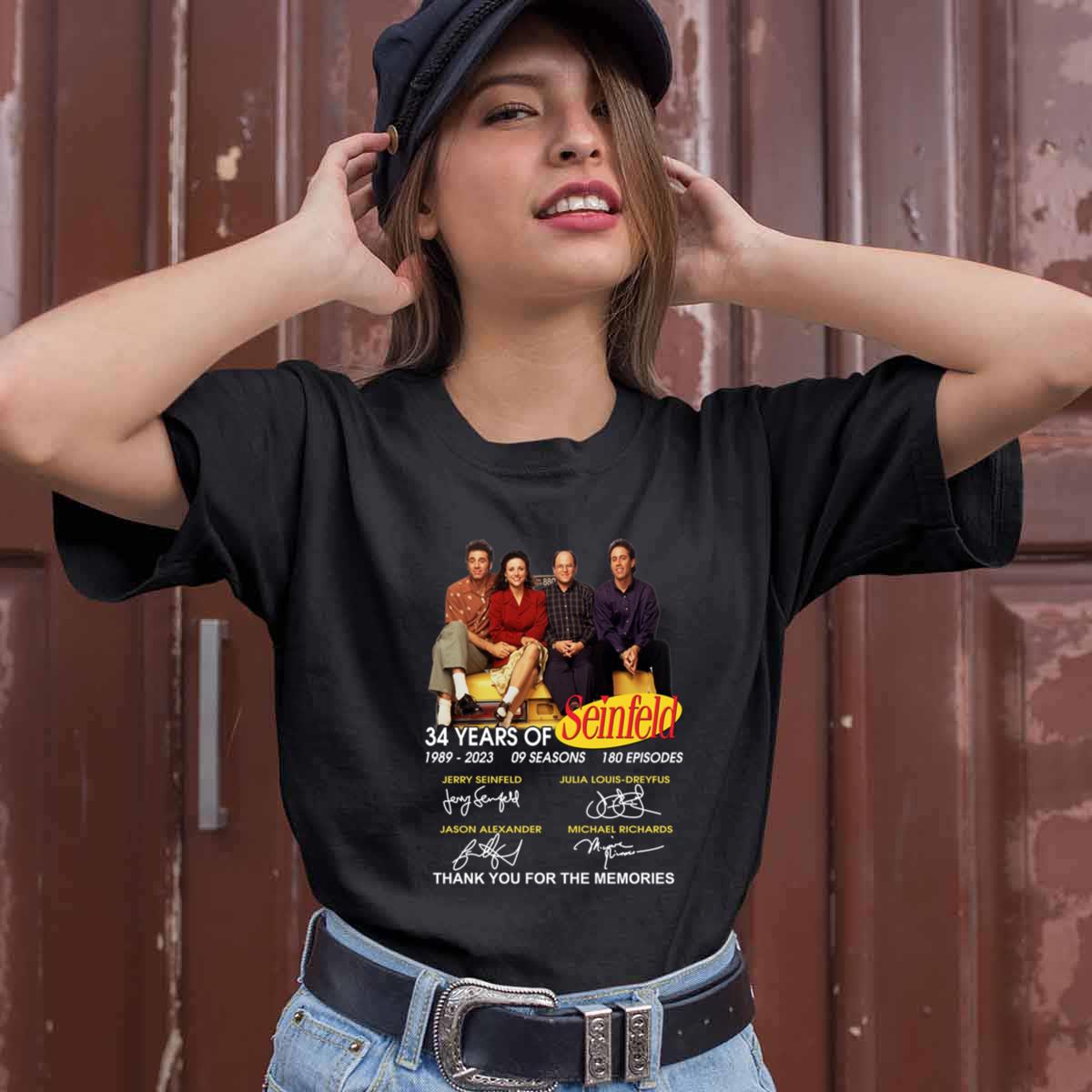 34 Years Of Seinfeld Thank You For The Memories Signatures Shirt