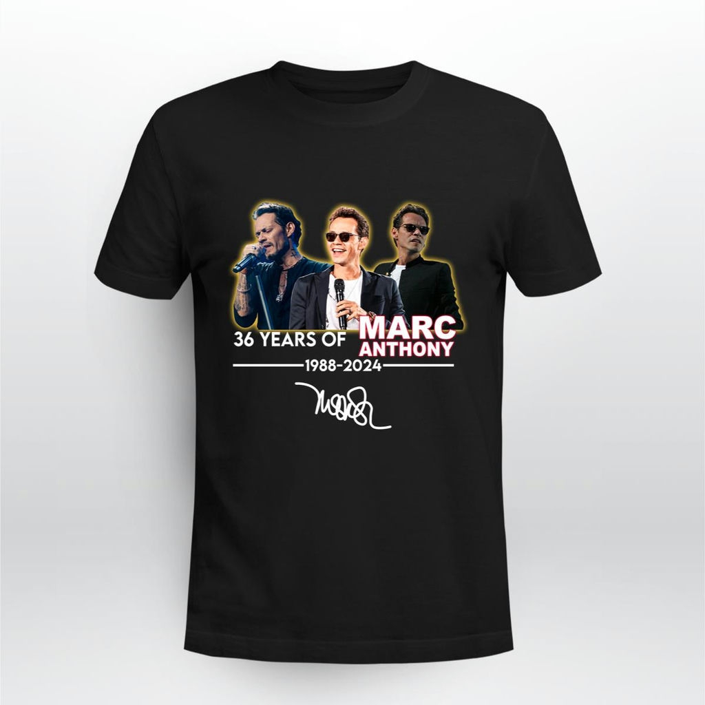 36 Years Of Marc Anthony 1988 2024 Signature T Shirt