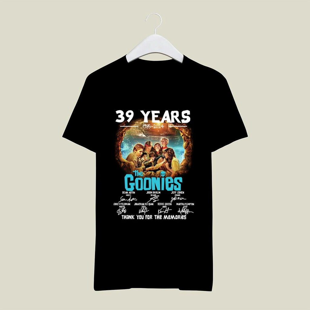 39 Years 1985 2024 The Goonies Thank You For The Memories Signatures Shirt