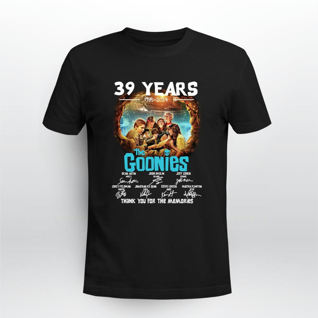 39 Years 1985 2024 The Goonies Thank You For The Memories Signatures Shirt