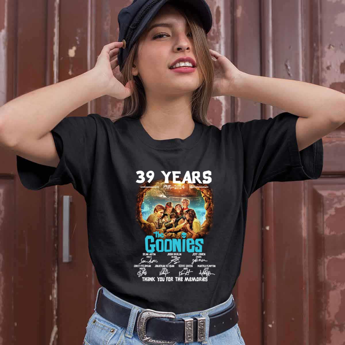 39 Years 1985 2024 The Goonies Thank You For The Memories Signatures Shirt