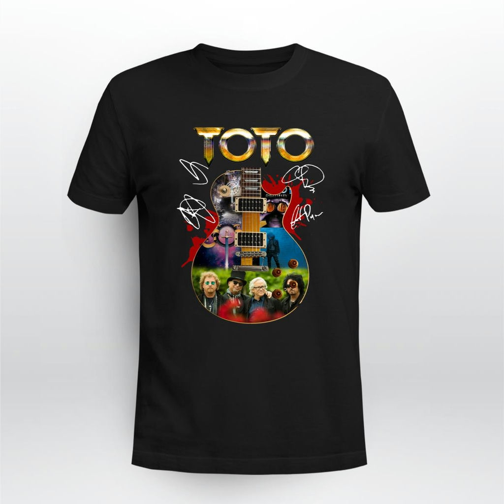 47 Years Of Toto 1977 2024 Signatures Guitar T Shirt