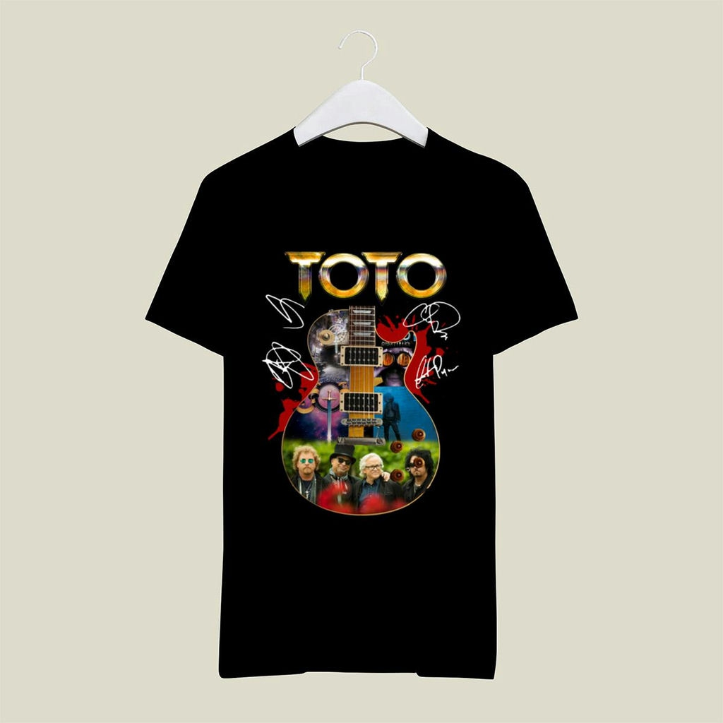 47 Years Of Toto 1977 2024 Signatures Guitar T Shirt