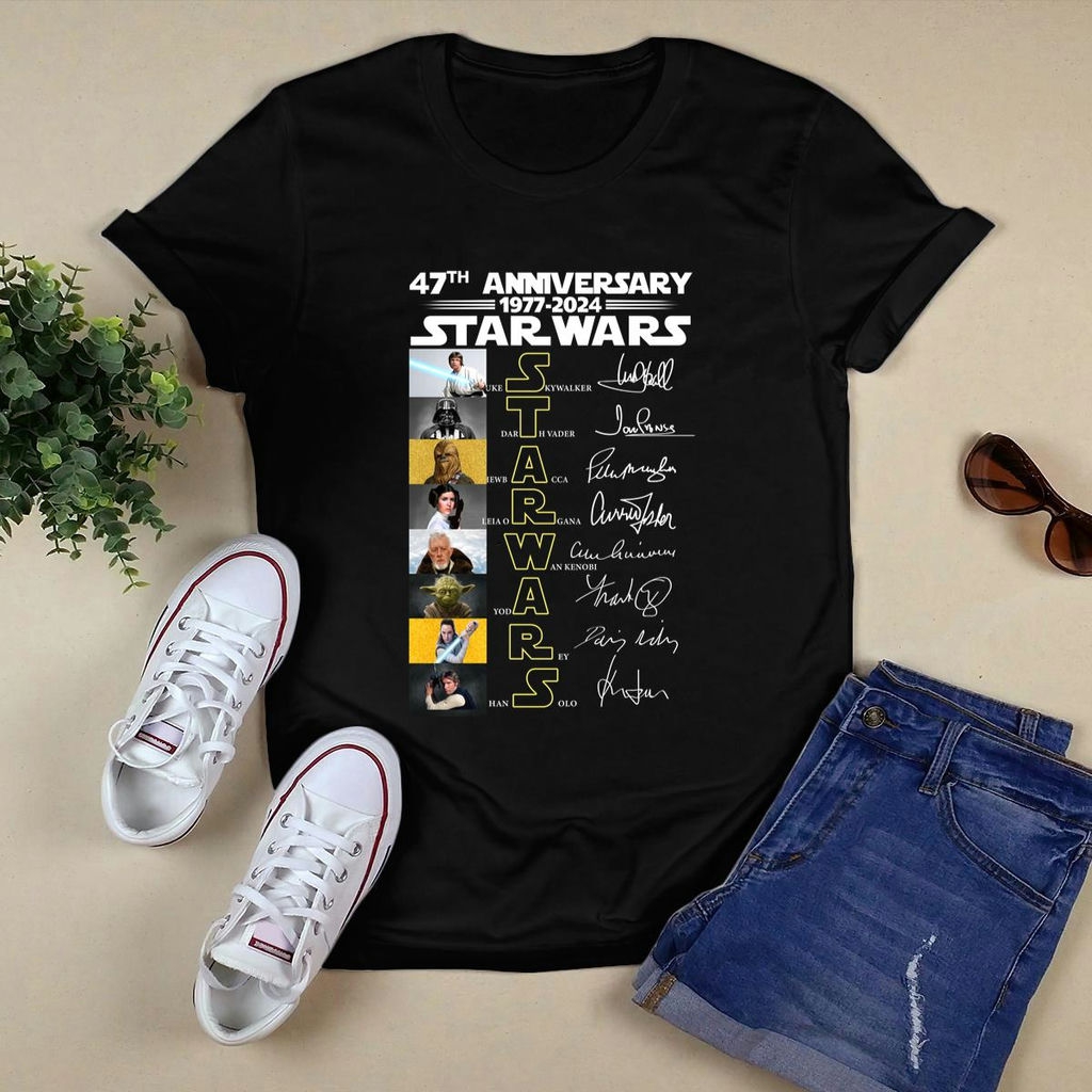 47th Anniversary 1977 2024 Star Wars Signatures Shirt