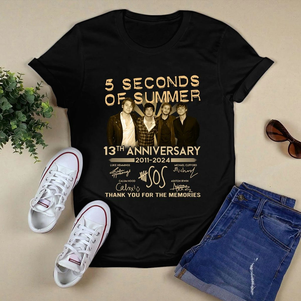 5 Seasons Of Summer 13th Anniversary 2011 2024 Thank You For The Memories Signature T Shirt