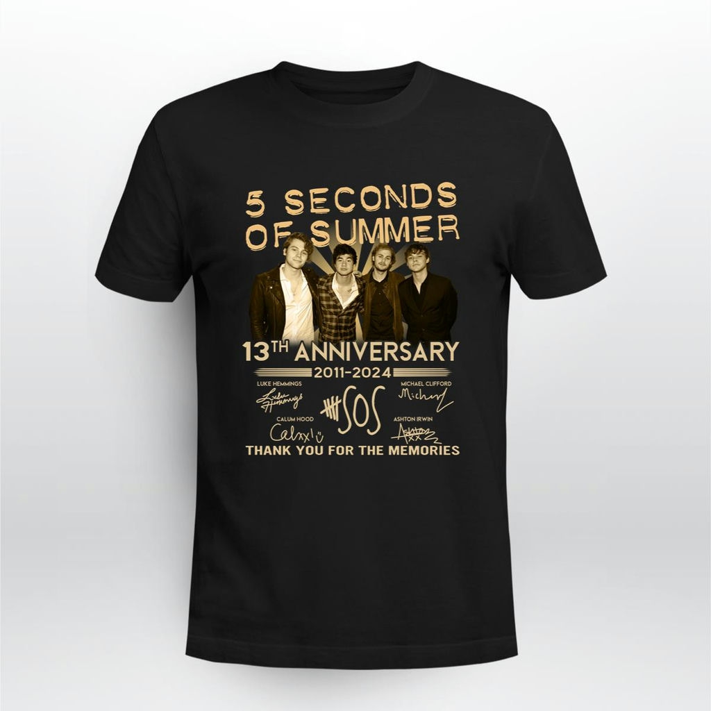 5 Seasons Of Summer 13th Anniversary 2011 2024 Thank You For The Memories Signature T Shirt