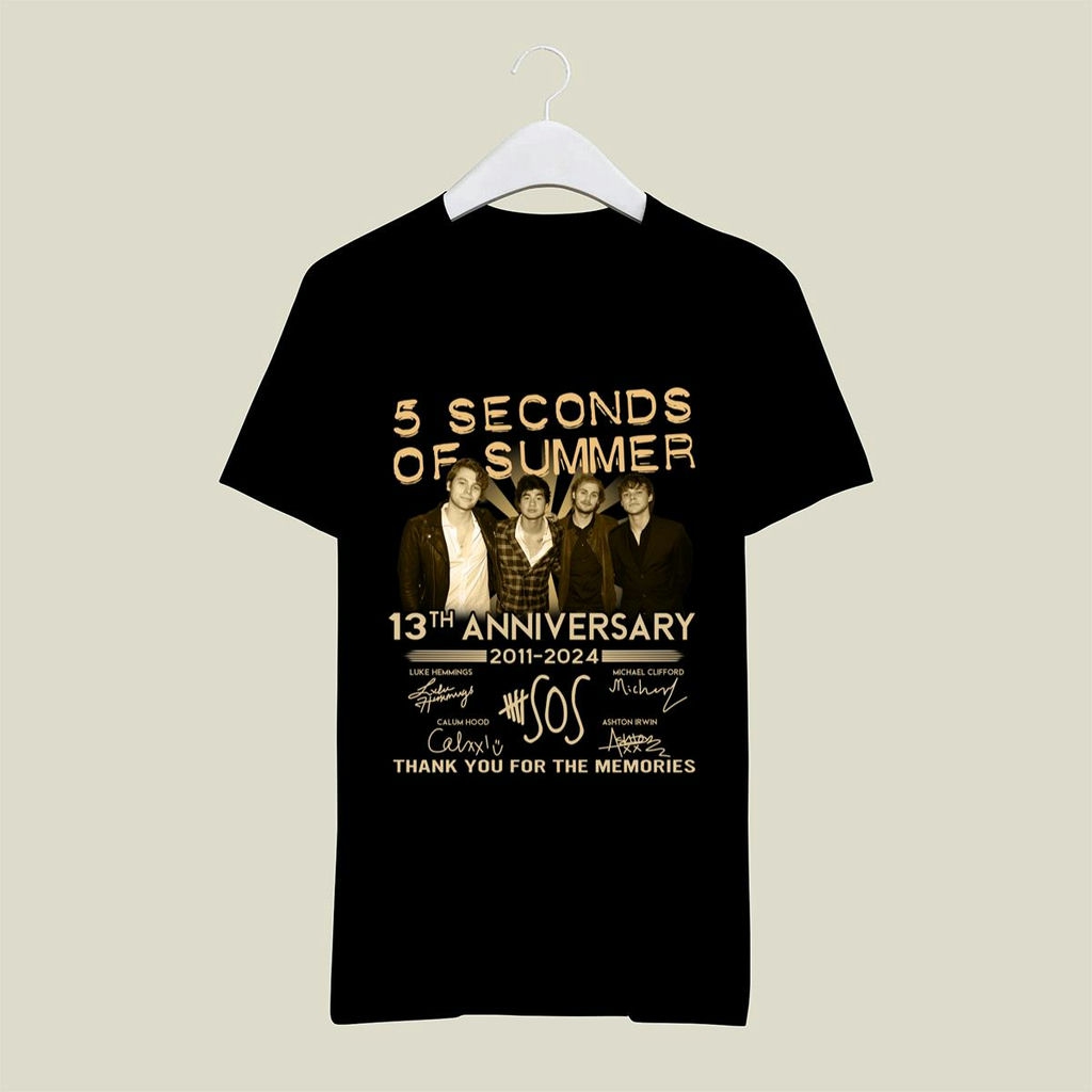 5 Seasons Of Summer 13th Anniversary 2011 2024 Thank You For The Memories Signature T Shirt