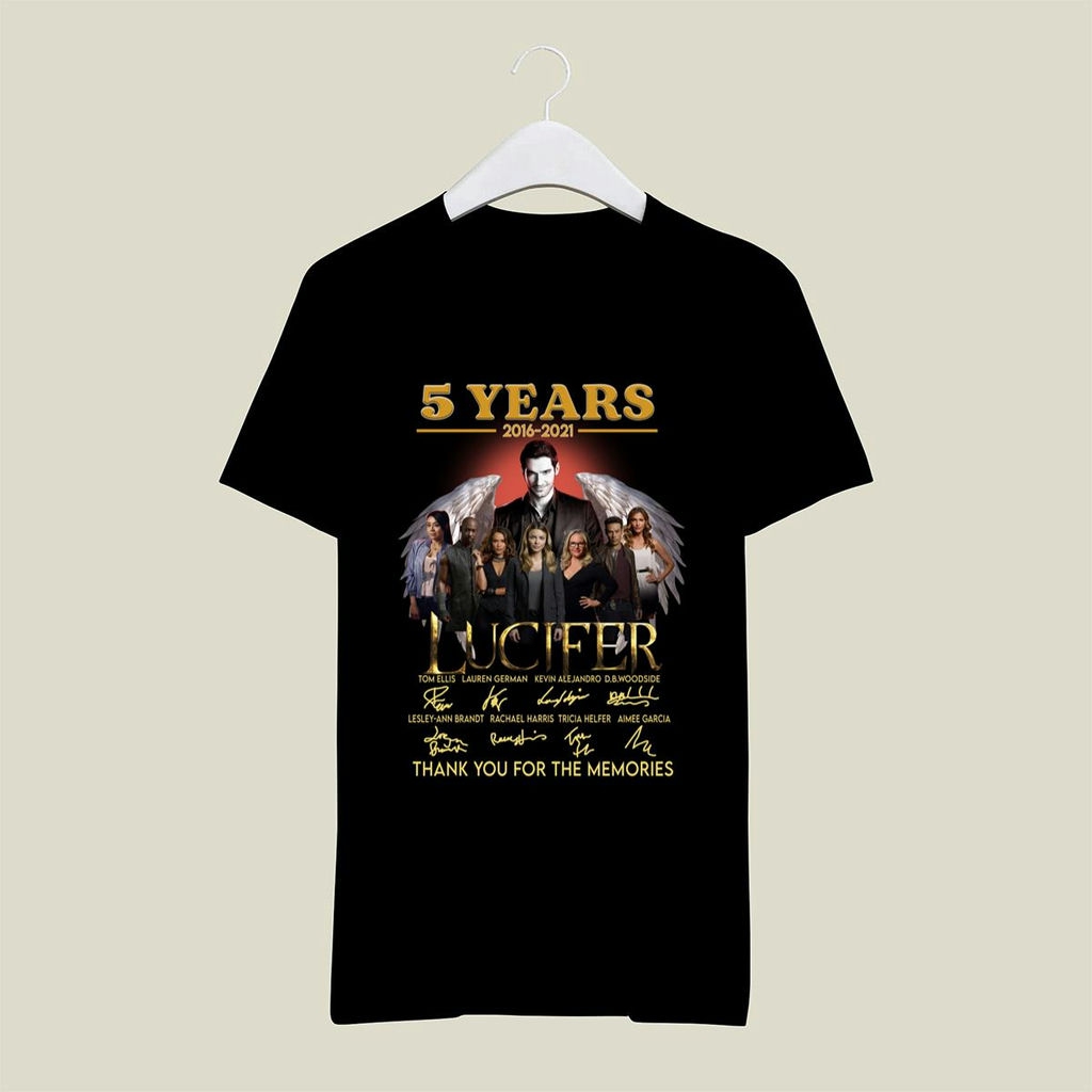 5 Years 2016 2021 Lucifer Thank You For The Memories Signature Shirt