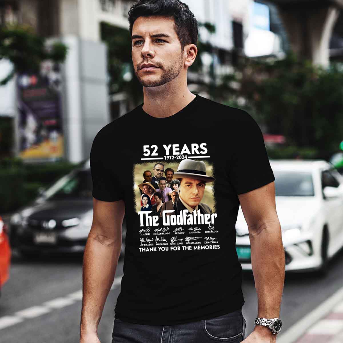 52 Years 1972 2024 The Godfather Signatures Thank You For The Memories Shirt