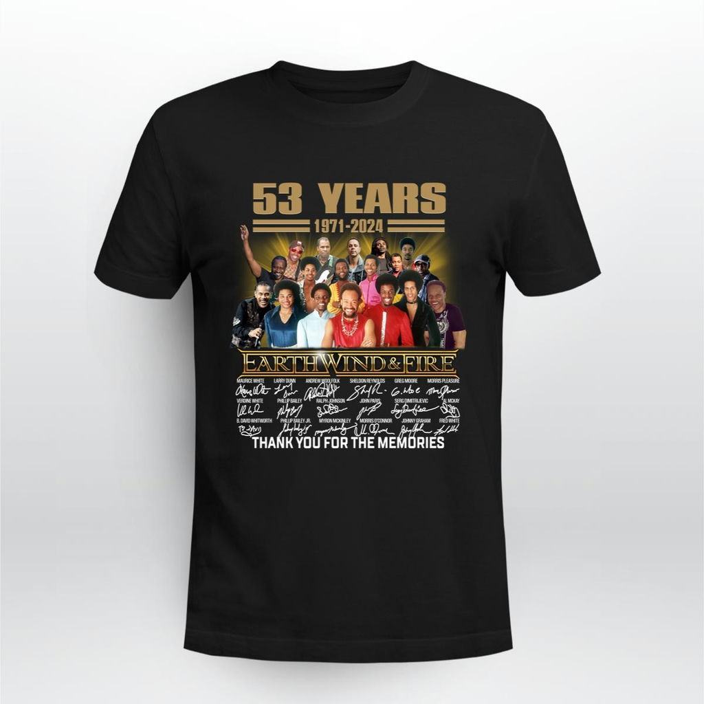 53 Years Earth Wind And Fire Thank You For The Memories Signatures T Shirt