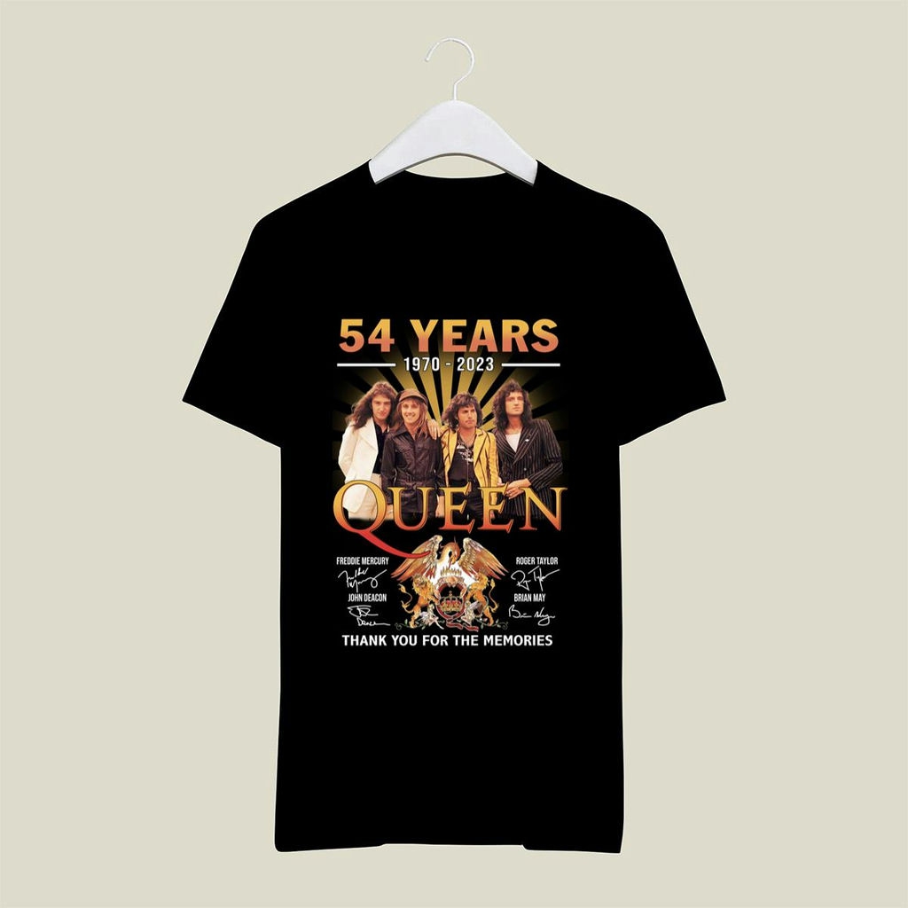 54 Years 1970 2024 Queen Signature Character Thank You For The Memories T Shirt