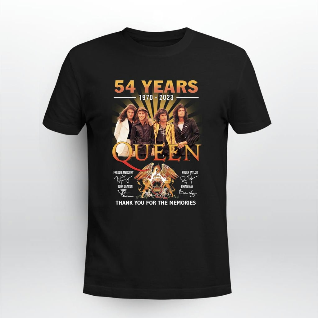 54 Years 1970 2024 Queen Signature Character Thank You For The Memories T Shirt