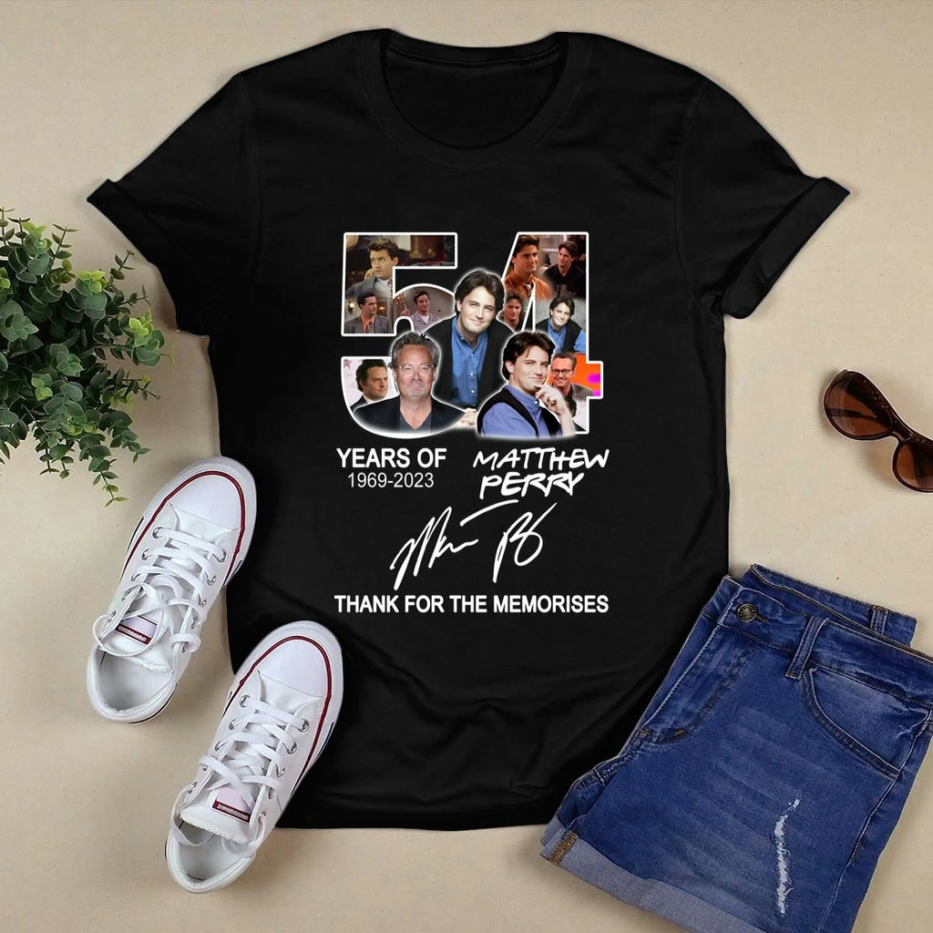 54 Years Of 1969 2023 Matthew Perry Thank You For The Memories Signature Shirt