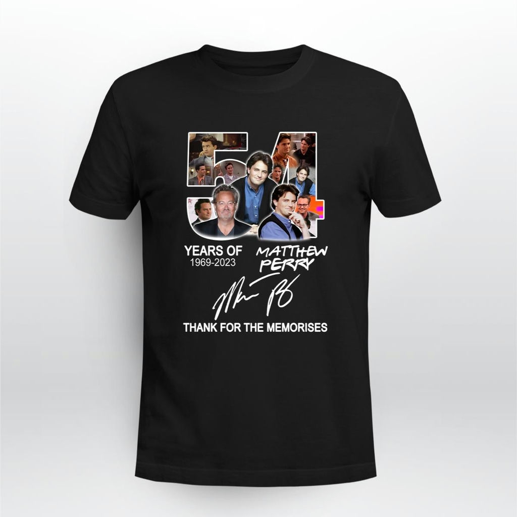 54 Years Of 1969 2023 Matthew Perry Thank You For The Memories Signature Shirt