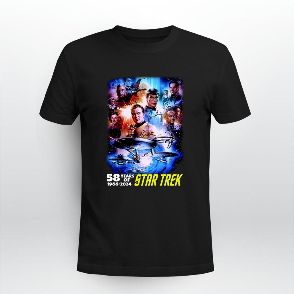 58 Years Of Star Trek 1966 2024 Cast Signatures Shirt