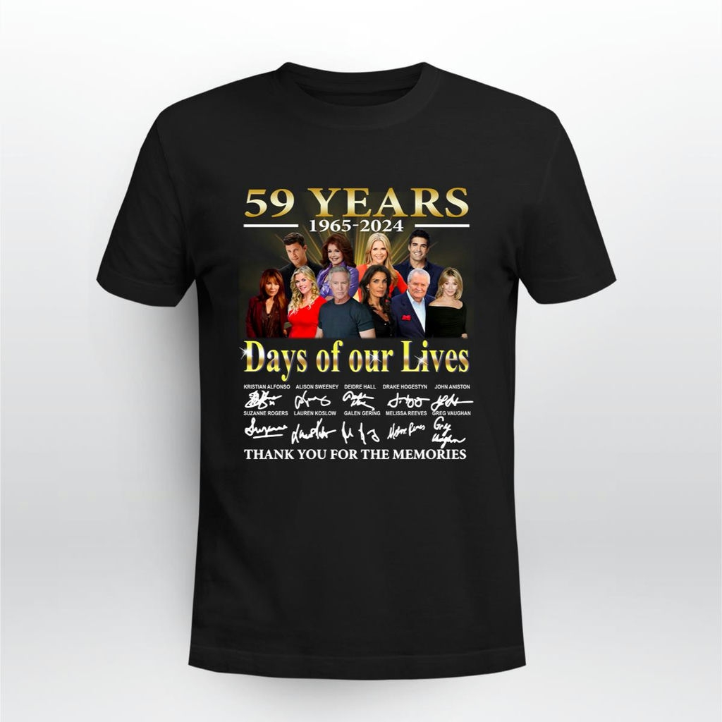 59 Years 1965 2024 Days Of Our Lives Thank You For The Memories Signatures Shirt