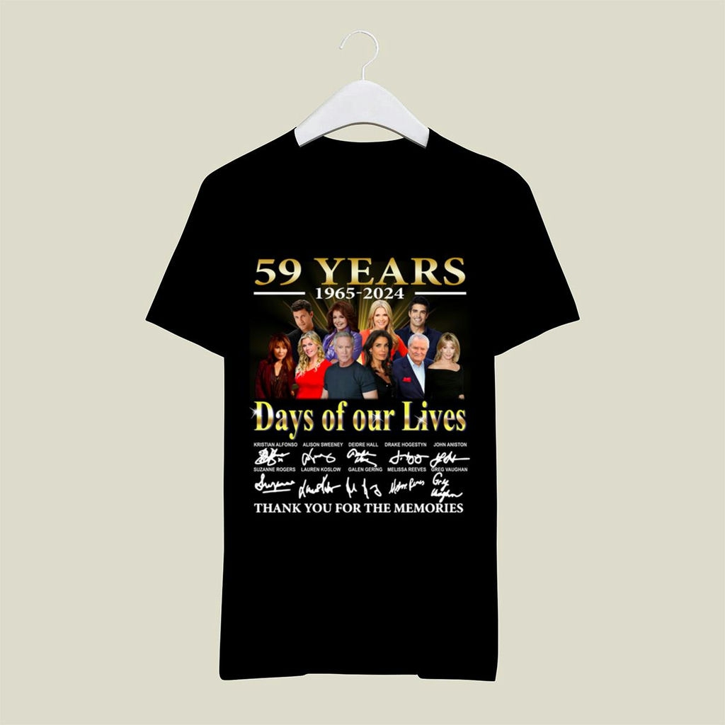 59 Years 1965 2024 Days Of Our Lives Thank You For The Memories Signatures Shirt