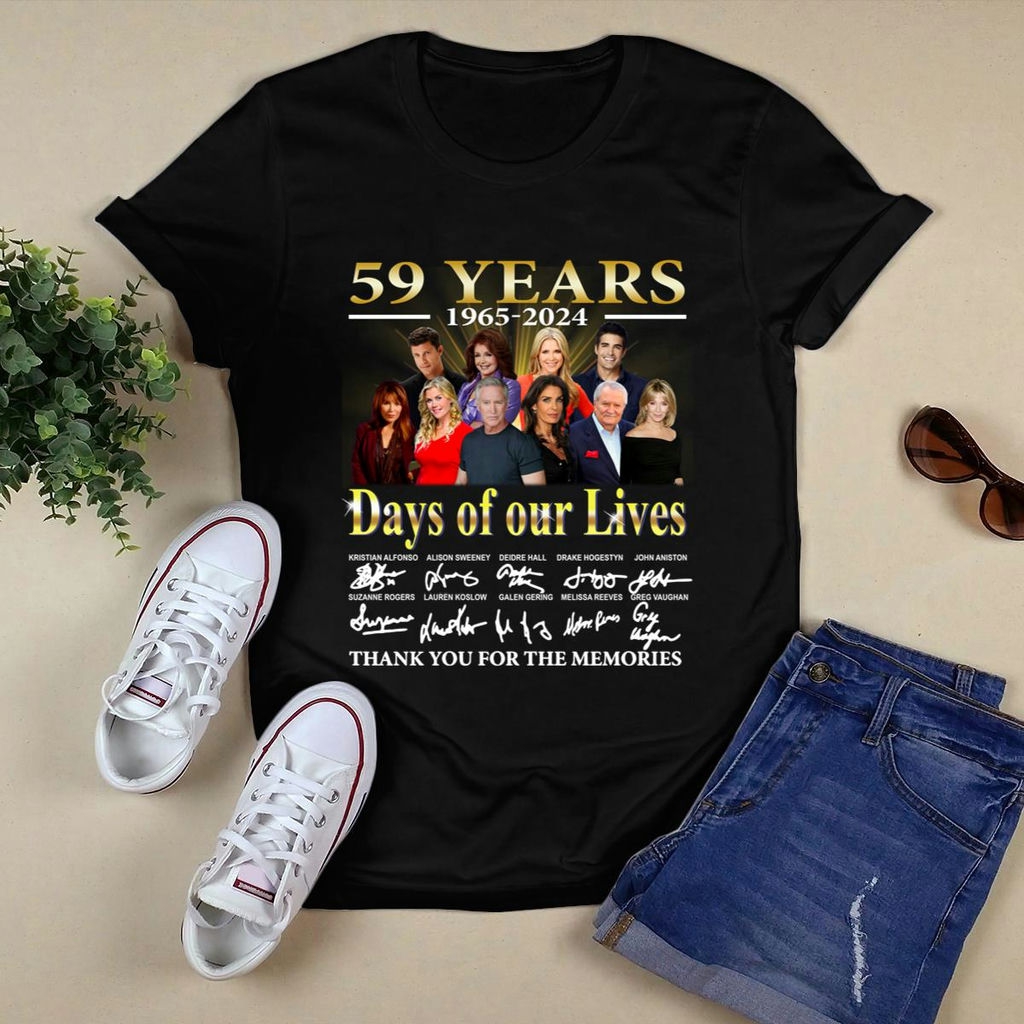 59 Years 1965 2024 Days Of Our Lives Thank You For The Memories Signatures Shirt