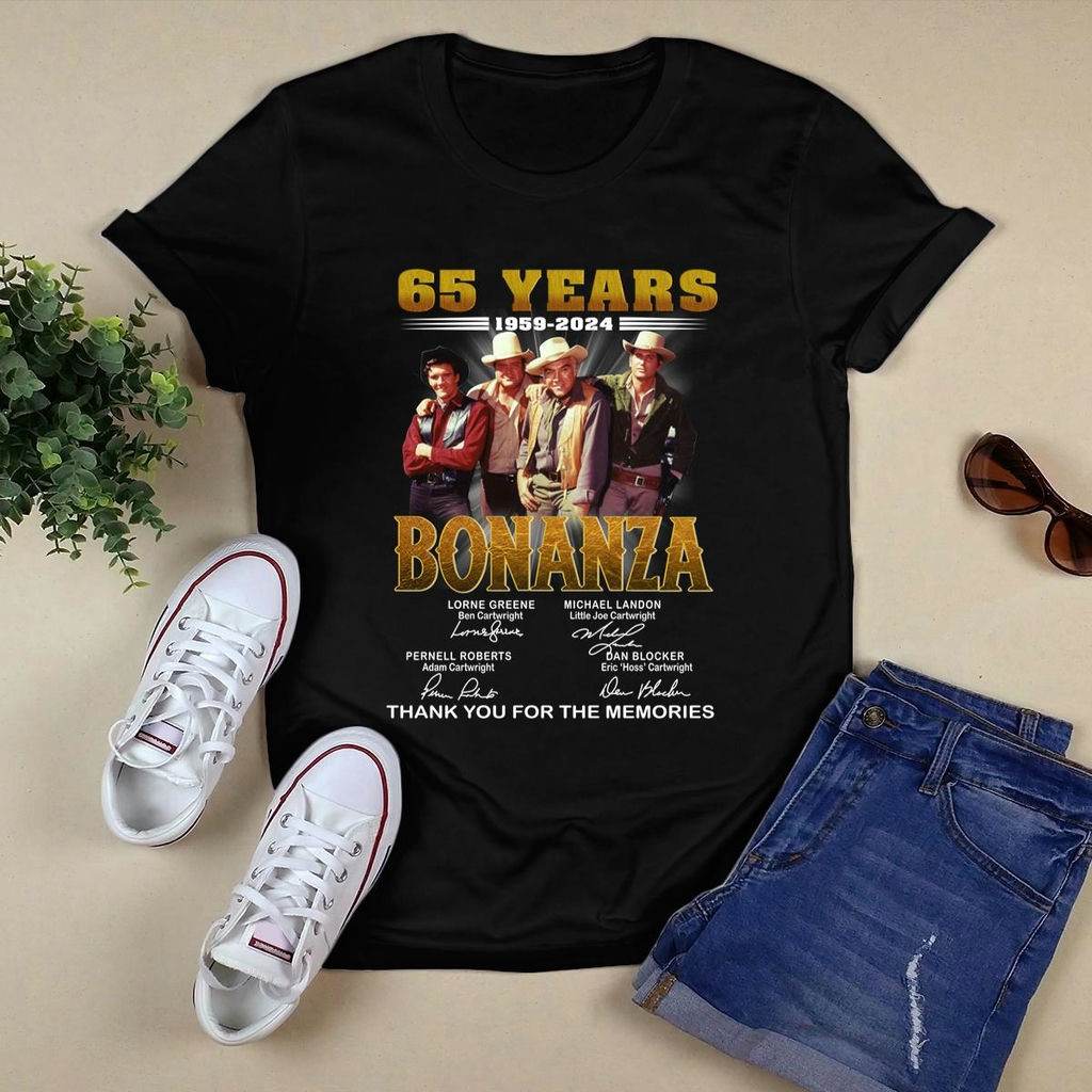 65 Years 1959 2024 Bonanza Signatures Thank You For The Memories Shirt