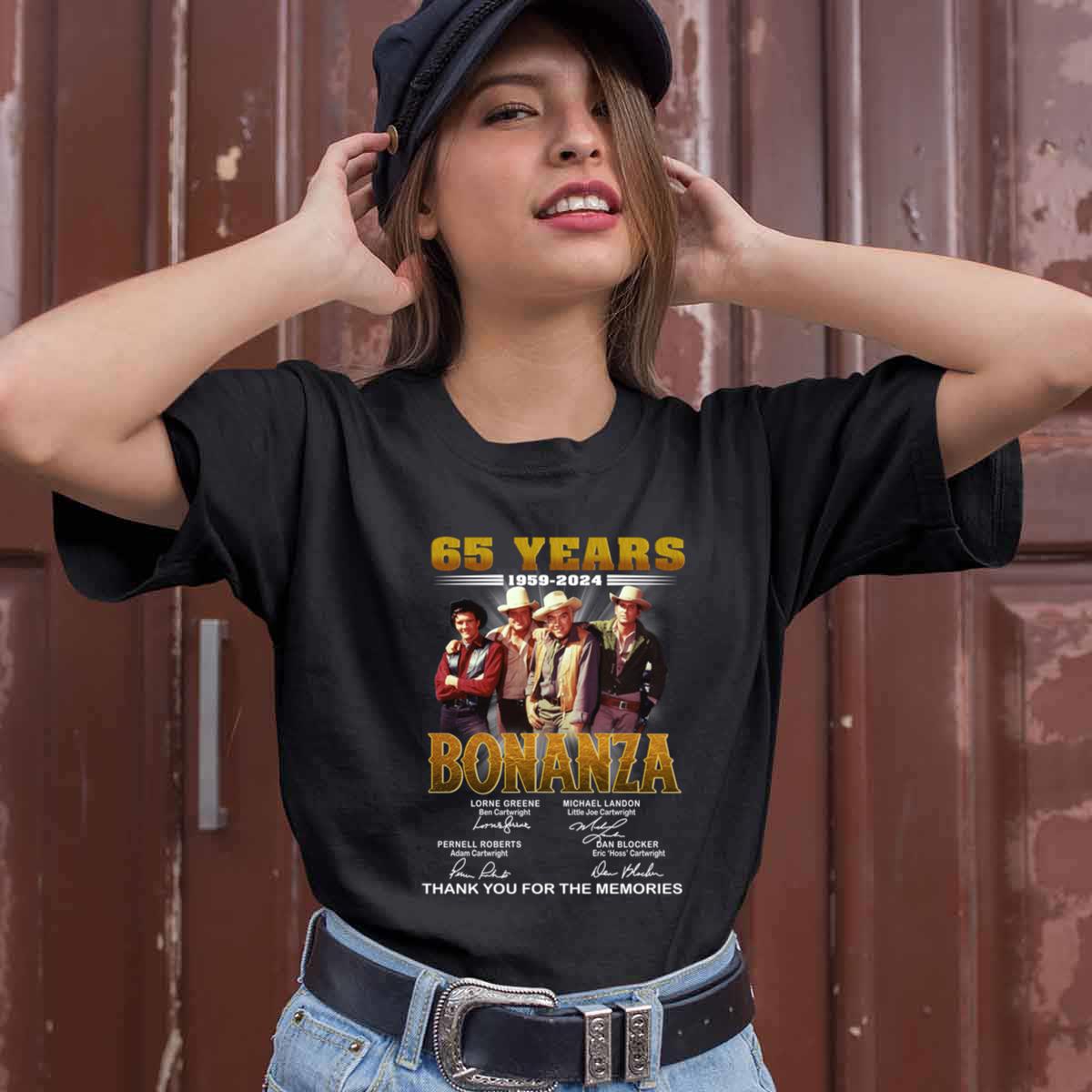 65 Years 1959 2024 Bonanza Signatures Thank You For The Memories Shirt