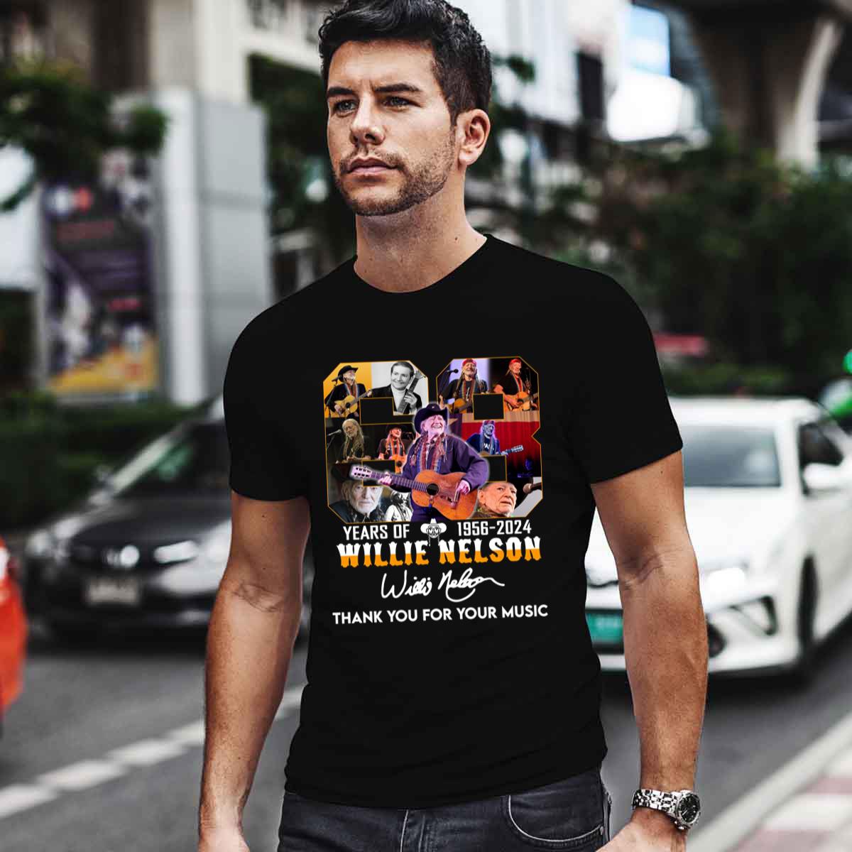 68 Years Of 1956 2024 Willie Nelson Thank You For The Memories Signature T Shirt