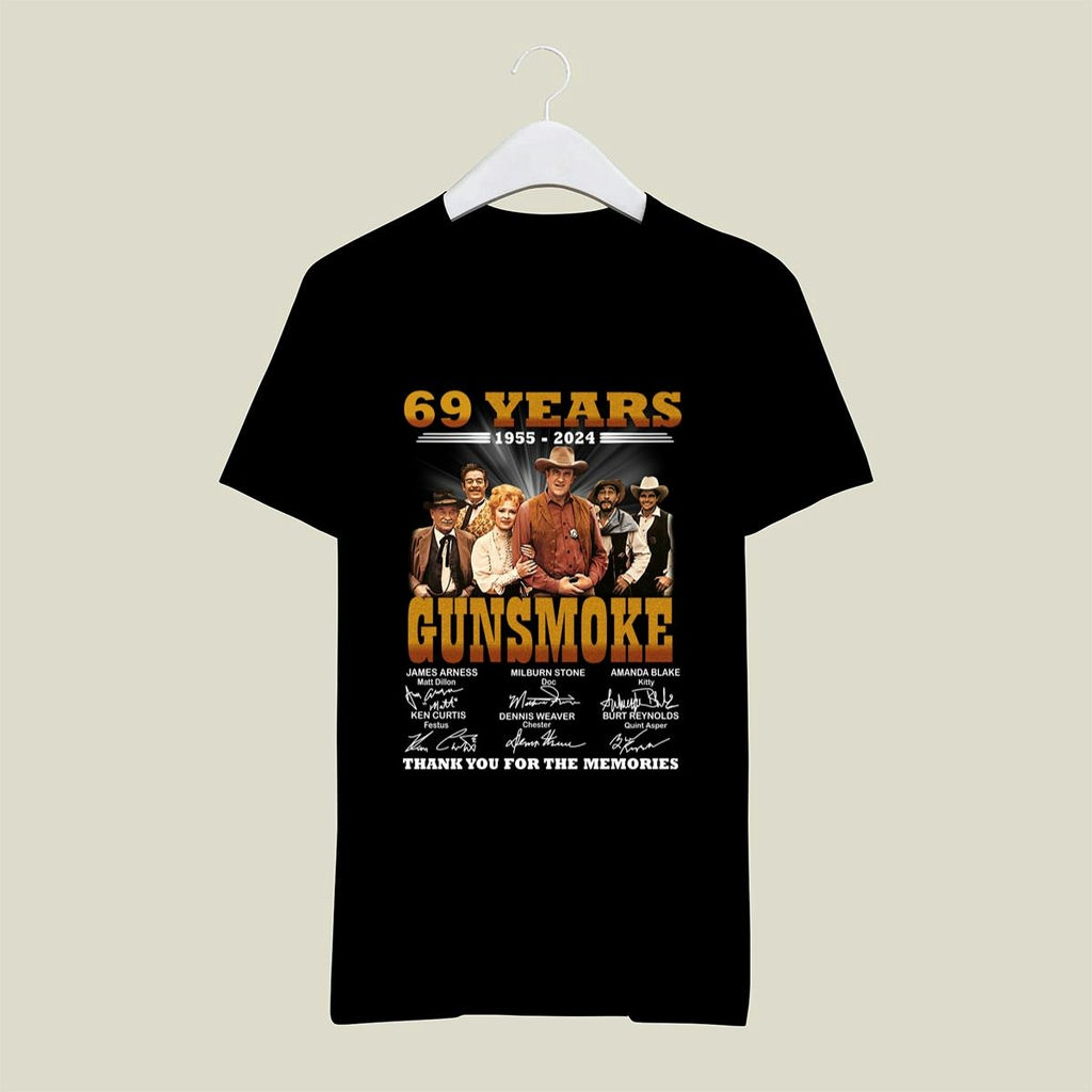 69 Years 1955 2024 Gunsmoke Thank You For The Memories Signatures Shirt