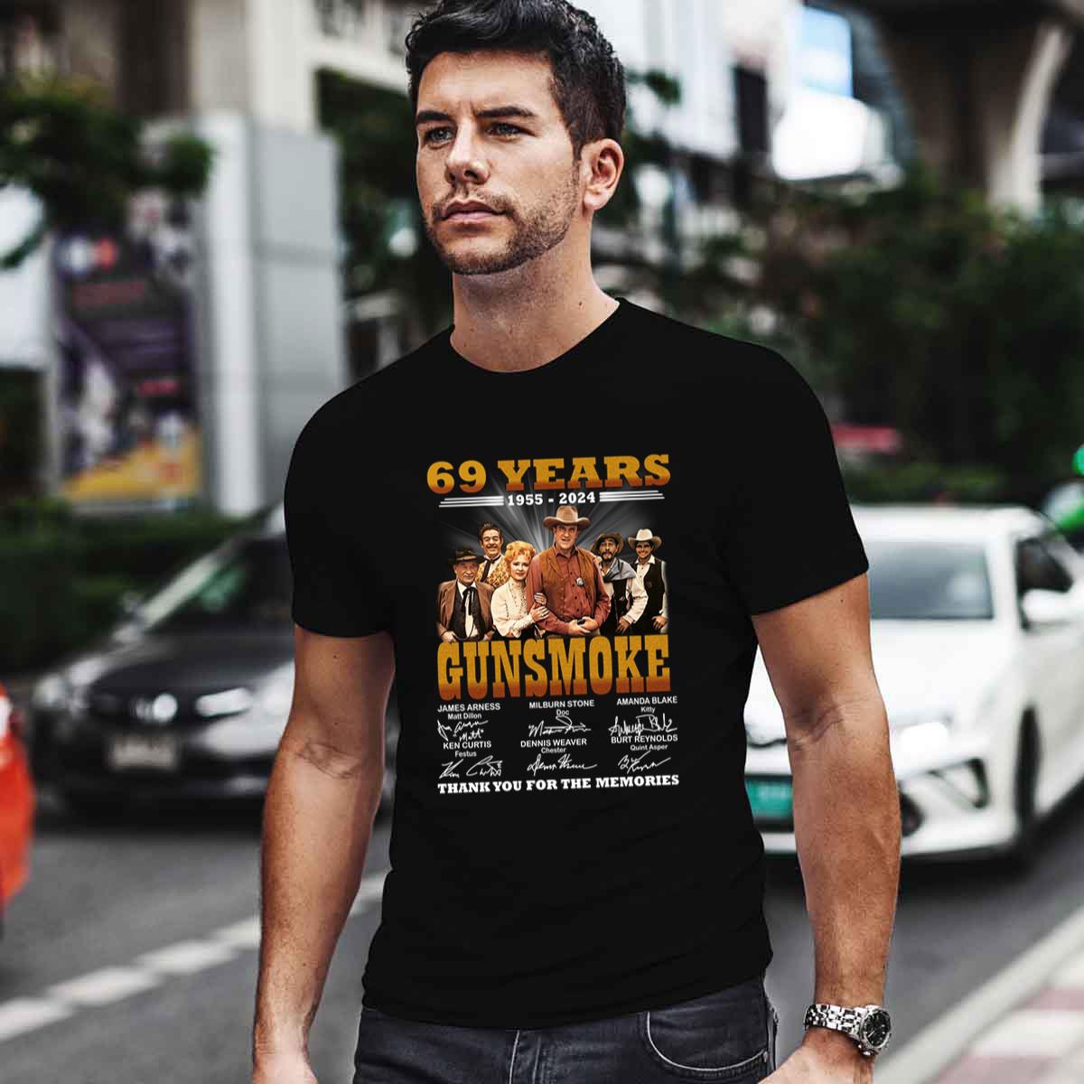 69 Years 1955 2024 Gunsmoke Thank You For The Memories Signatures Shirt