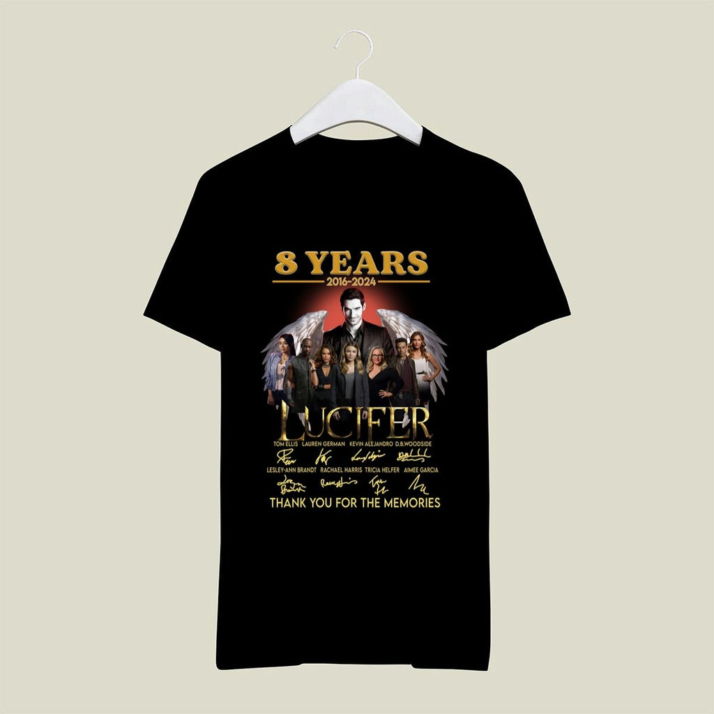 8 Years 2016 2024 Lucifer Thank You For The Memories Signature Shirt