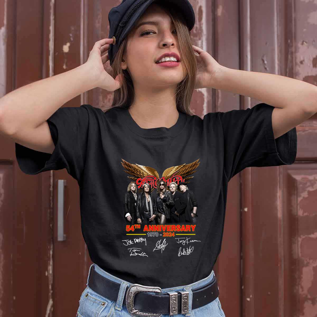 Aerosmith 54th Anniversary 1970 2024 Signature T Shirt