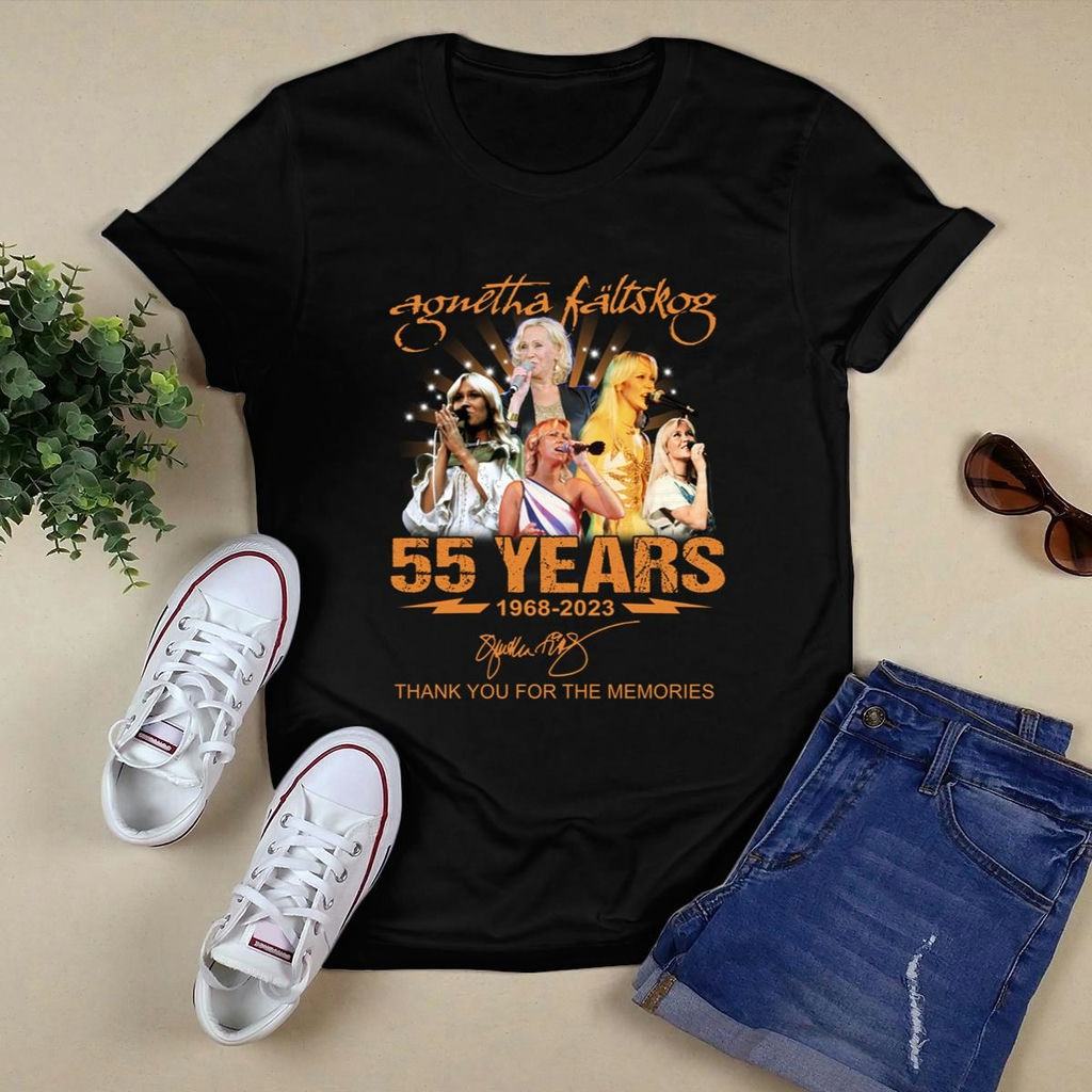 Agnetha Faltskog 55 Years 1968 2023 Thank You For The Memories Signature T Shirt