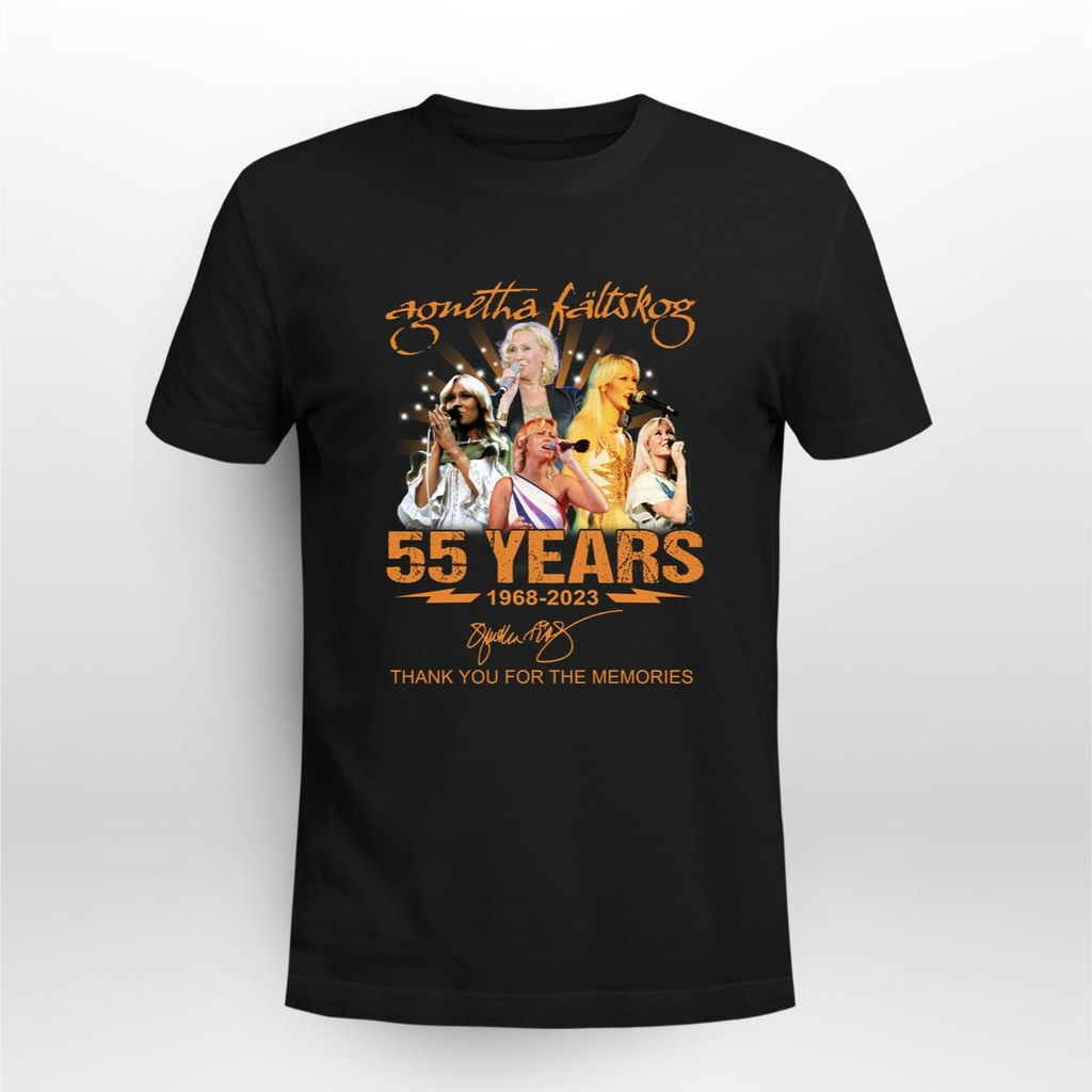 Agnetha Faltskog 55 Years 1968 2023 Thank You For The Memories Signature T Shirt