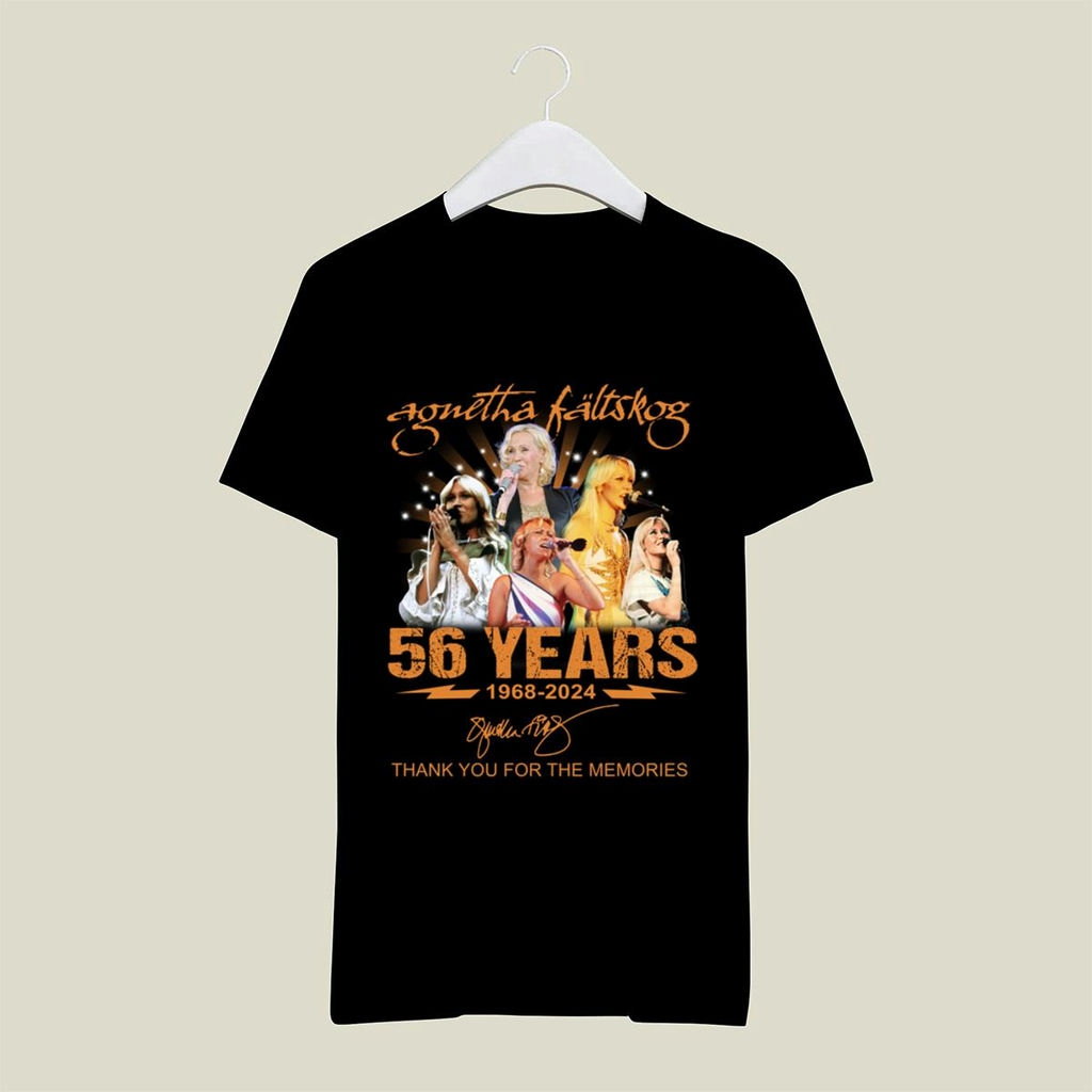 Agnetha Faltskog 56 Years 1968 2024 Thank You For The Memories Signature T Shirt