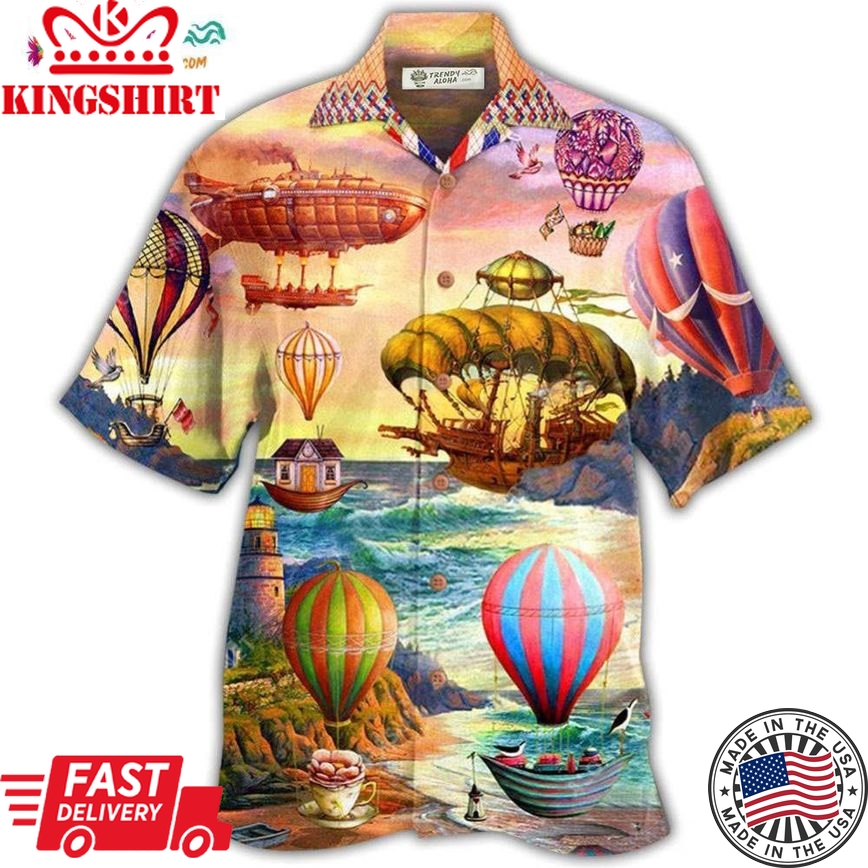 Air Balloon Steampunk I Travel By It Hawaiian Shirt