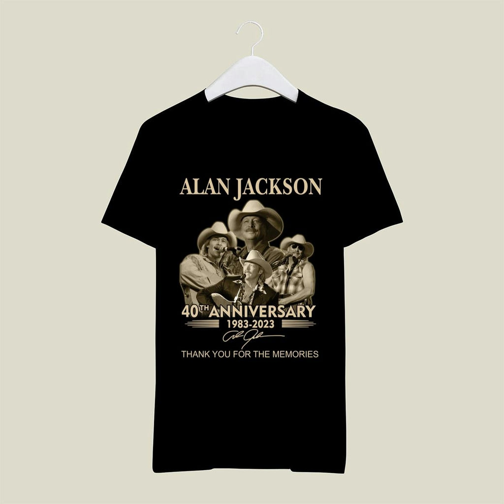 Alan Jackson 40th Anniversary 1983 2023 Signature T Shirt