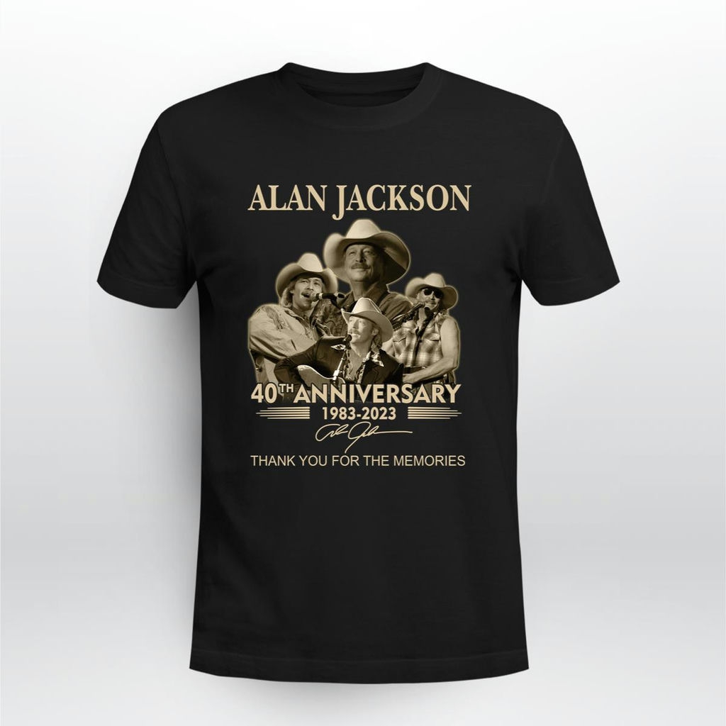 Alan Jackson 40th Anniversary 1983 2023 Signature T Shirt