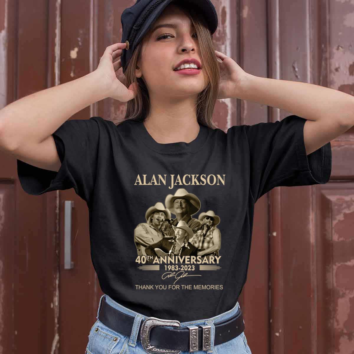 Alan Jackson 40th Anniversary 1983 2023 Signature T Shirt