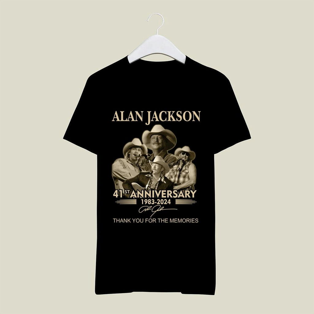 Alan Jackson 41st Anniversary 1983 2024 Signature T Shirt