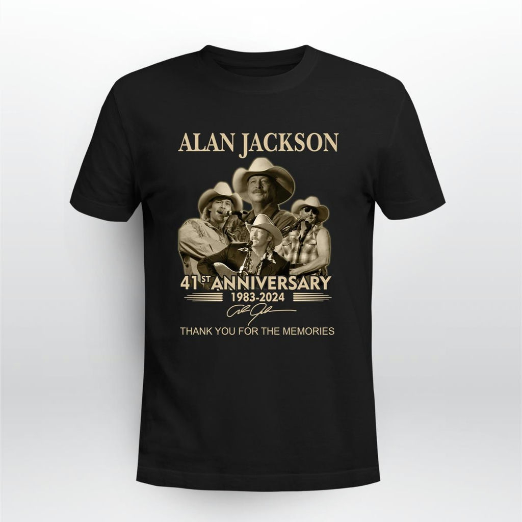 Alan Jackson 41st Anniversary 1983 2024 Signature T Shirt