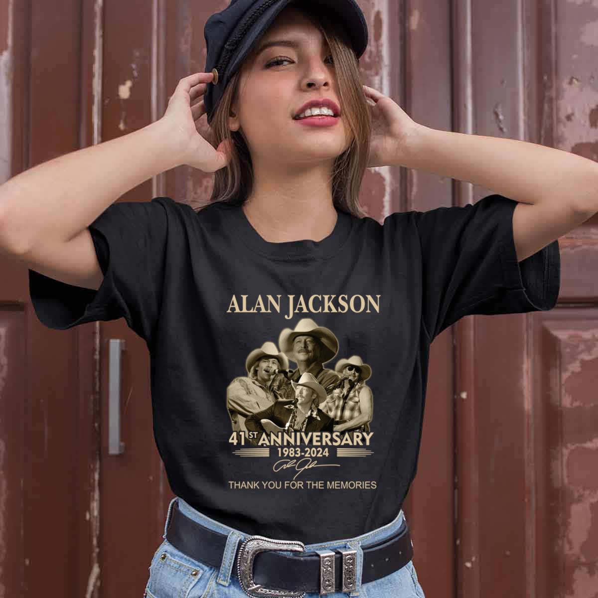 Alan Jackson 41st Anniversary 1983 2024 Signature T Shirt