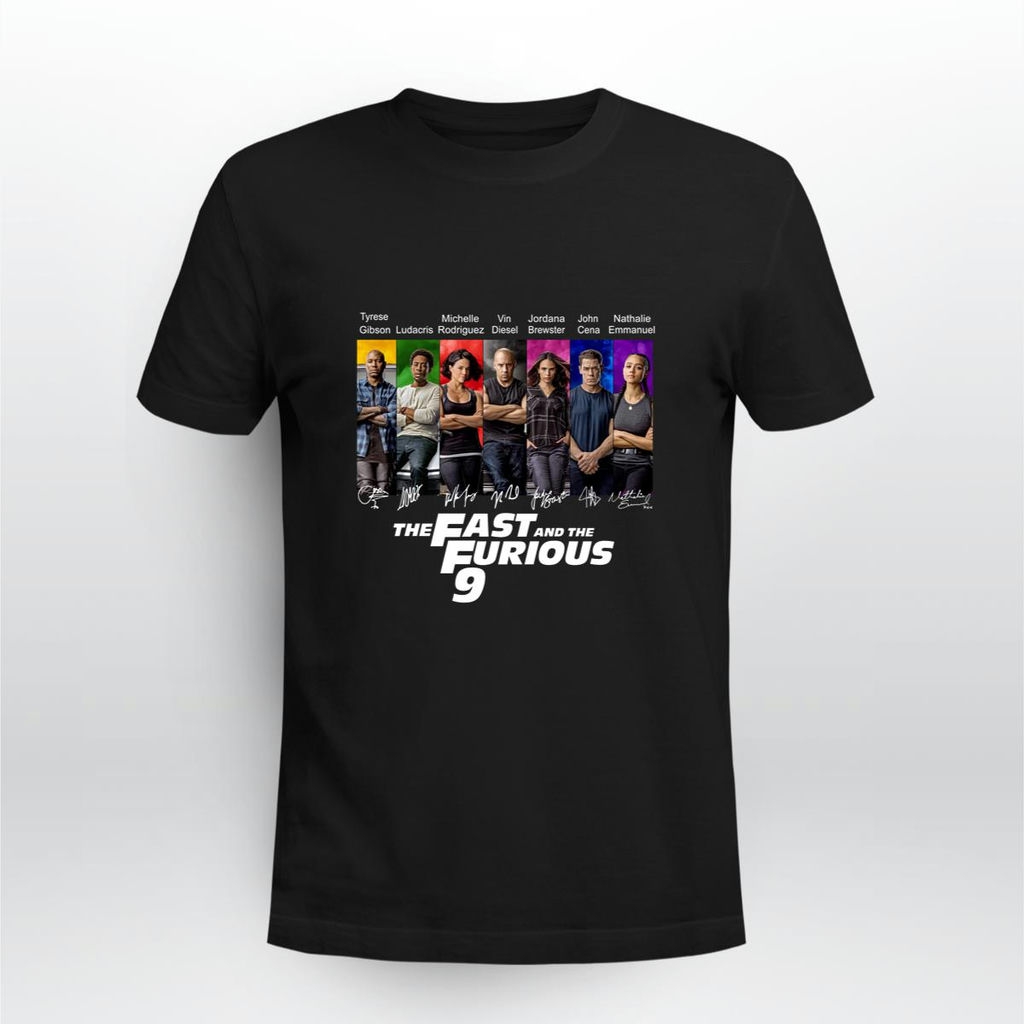 All Character Signatures The Fast And The Furious 9 Signature Shirt