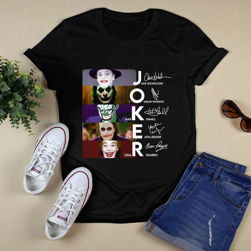 All Jokers Characters Signatures Shirt