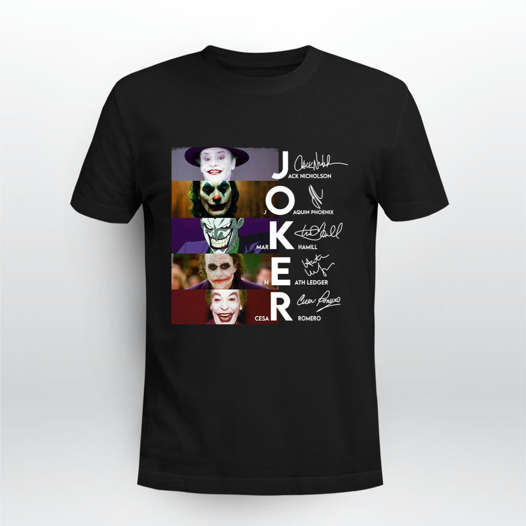 All Jokers Characters Signatures Shirt