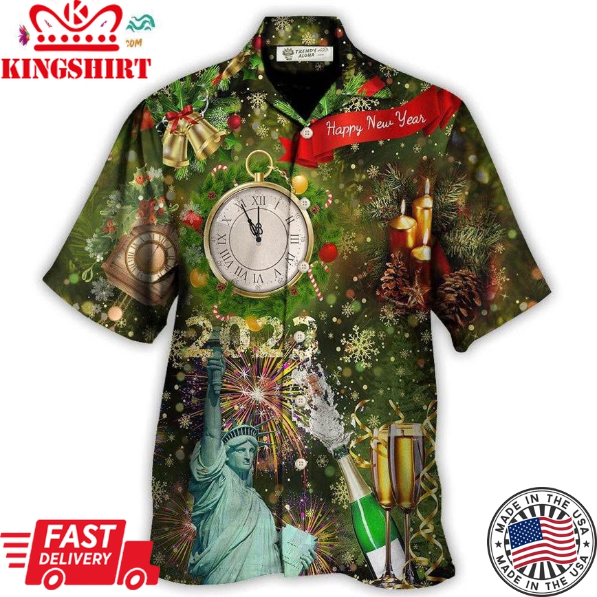 America 2023 Happy New Year Night Hawaiian Shirt