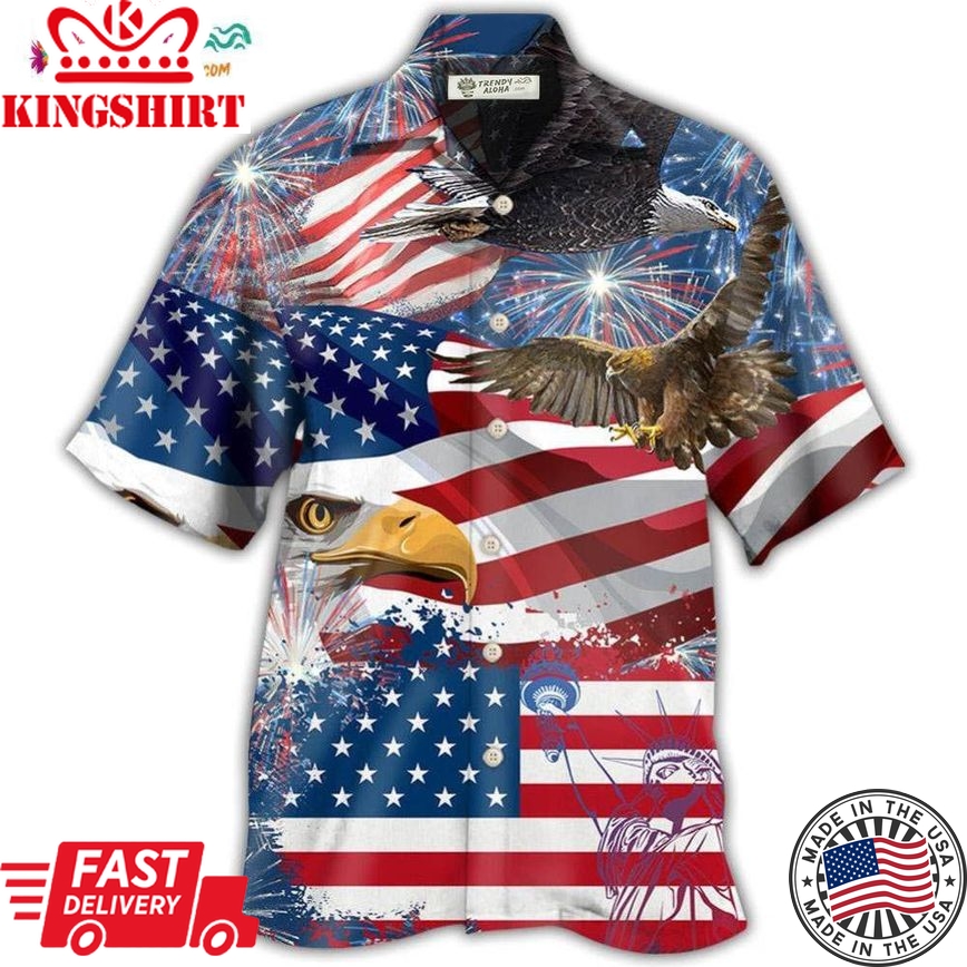 America 4Th Of July America Eagle Freedom Hawaiian Shirt