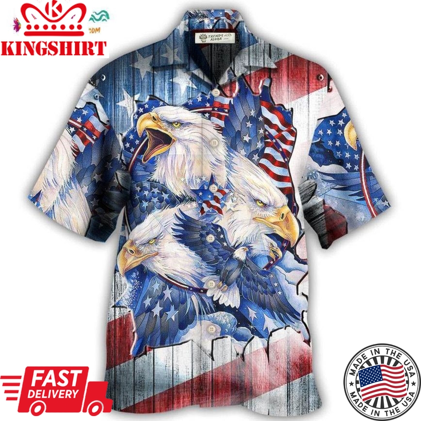 America Eagle Proud Amazing Patriotic Hawaiian Shirt