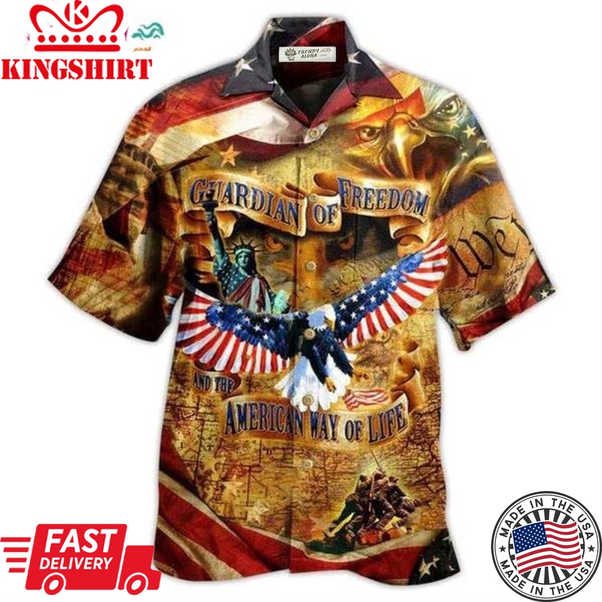 America Guardian Of Freedom And The American Way Of Life Hawaiian Shirt