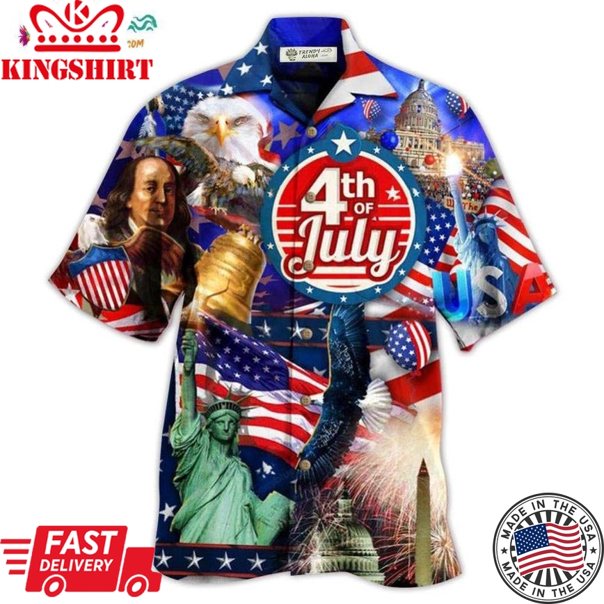 America Love July Style Hawaiian Shirt