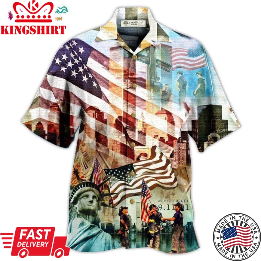 America Never Forgotten Tower Challenge Statue Of Liberty Hawaiian Shirt