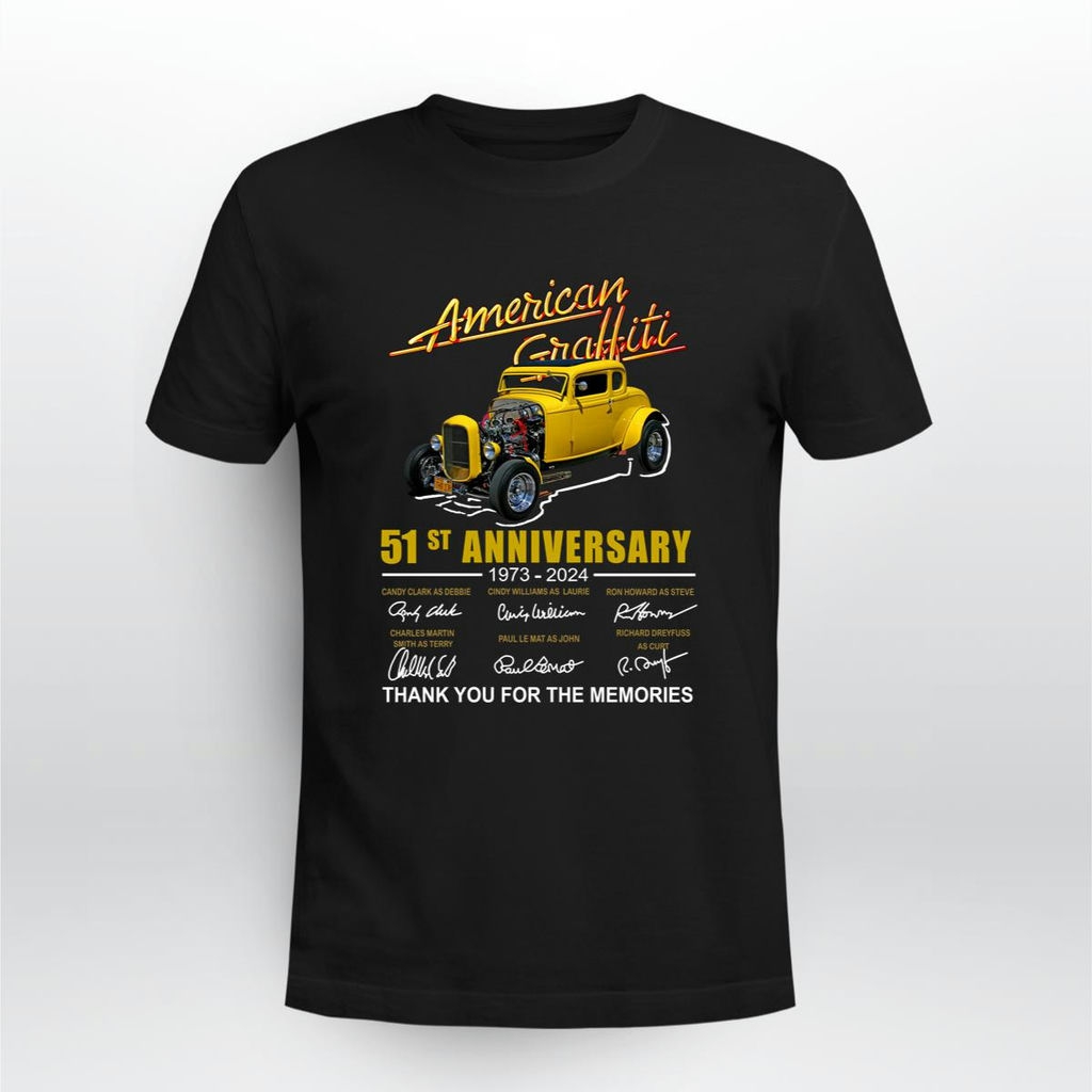 American Graffiti 51st Anniversary Signatures Shirt