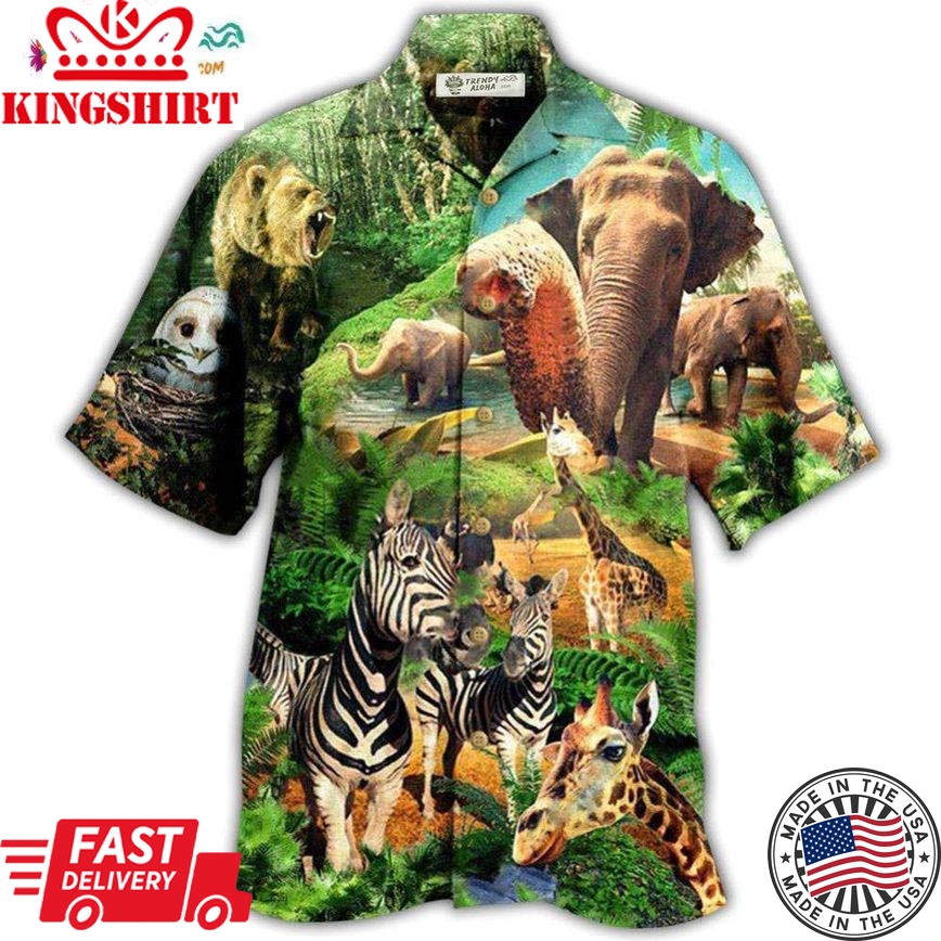 Animals Love And Conserve Our Wildlife And Diversity Hawaiian Shirt